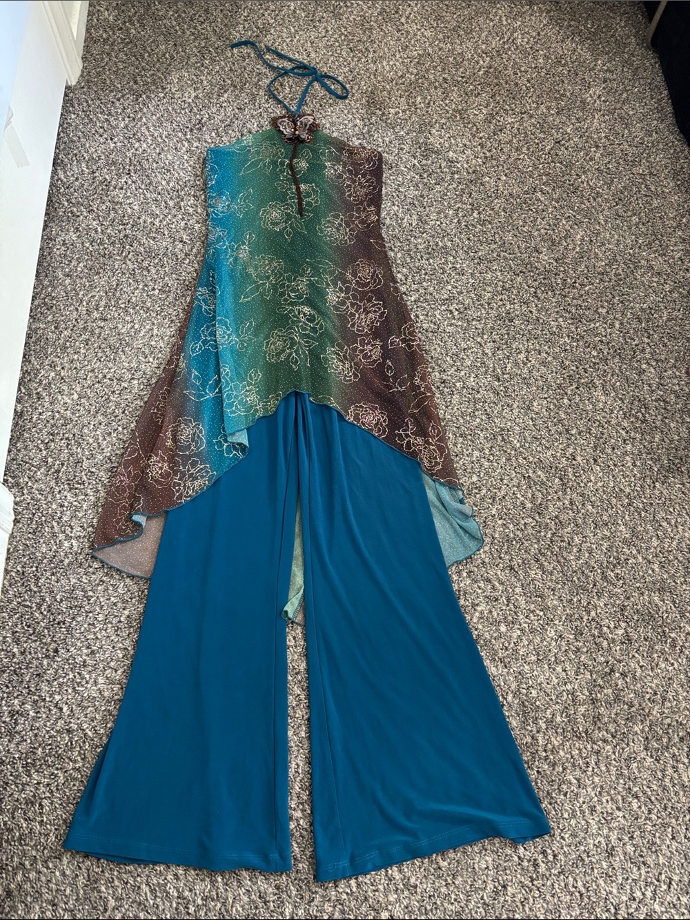 Vintage dress jumpsuit xs/s Y2K Whimsygoth fairycore boho butterfly shimmery 70s